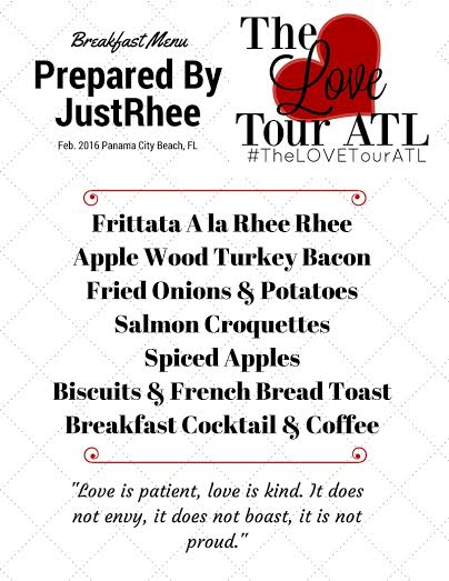 The Love Tour Menu by JustRhee